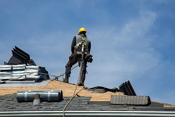 Professional Flat Roof Repair technician working in Buchanan Dam, TX